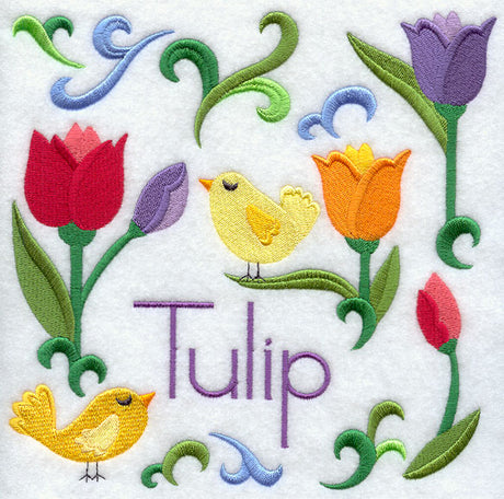 Tulip and Bird Square
