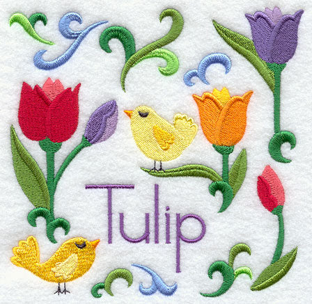 Tulip and Bird Square