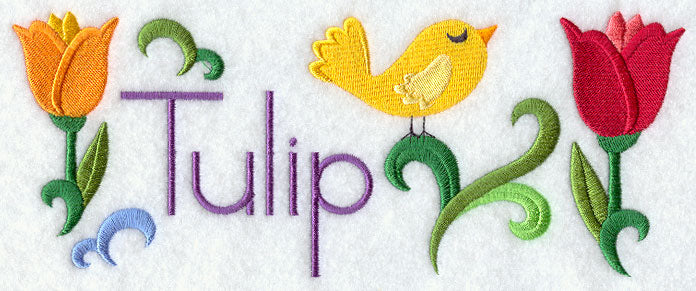 Tulip and Bird Border