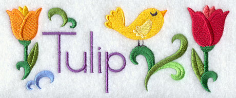 Tulip and Bird Border