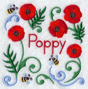 Poppy and Bumblebee Square