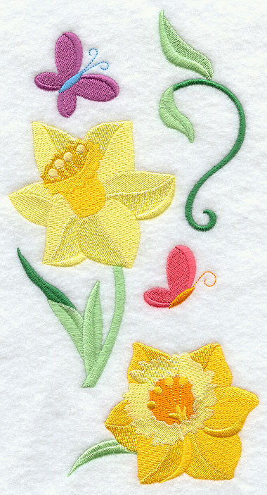 Daffodil and Butterfly Spray