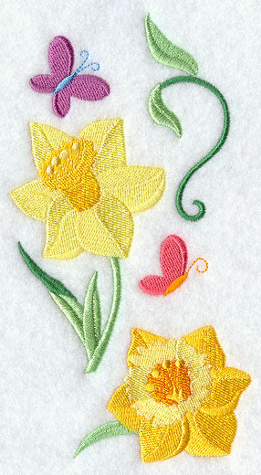 Daffodil and Butterfly Spray