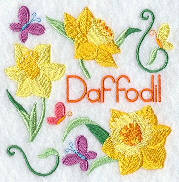 Daffodil and Butterfly Square