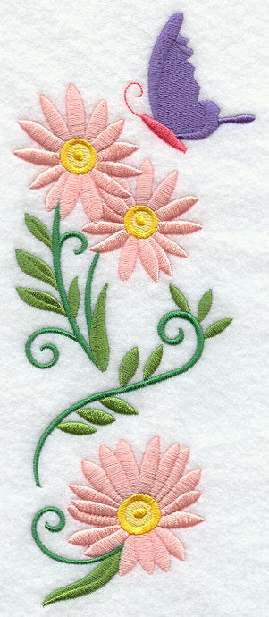 Daisy and Butterfly Spray