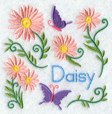 Daisy and Butterfly Square
