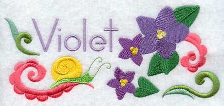 Violet and Snail Border