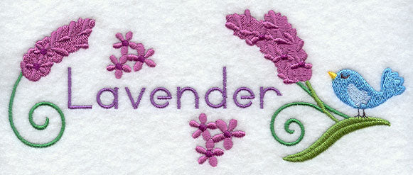 Lavender and Bird Border