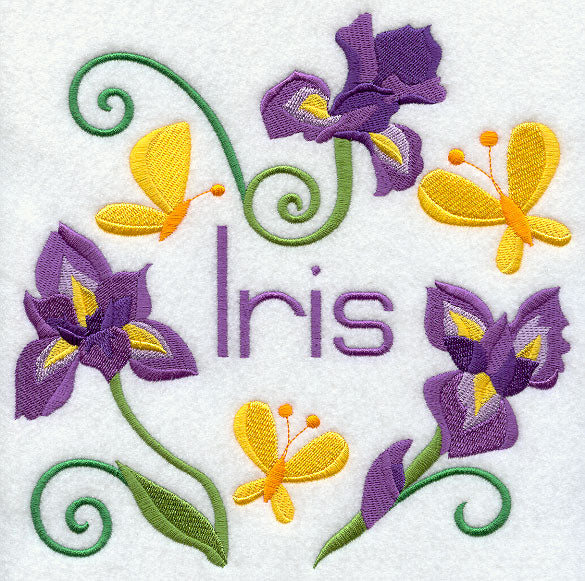 Iris and Butterfly Square