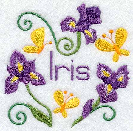 Iris and Butterfly Square