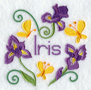 Iris and Butterfly Square