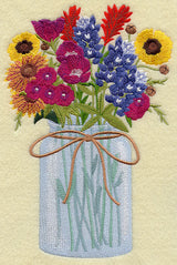 Texas Wildflowers in Mason Jar