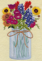 Texas Wildflowers in Mason Jar