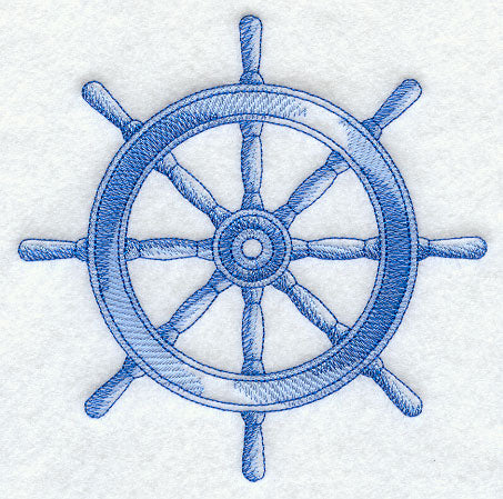 Ship's Wheel Sea Sketch