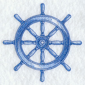Ship's Wheel Sea Sketch