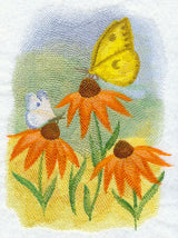 Butterflies and Flowers in Watercolor