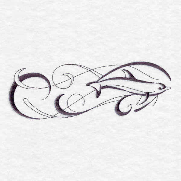 Inky Dolphin Border