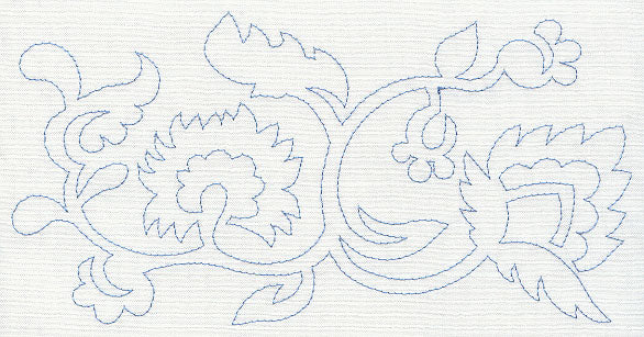 Jacobean Flower Quilting Border 1 (Single Run)
