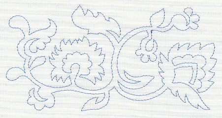 Jacobean Flower Quilting Border 1 (Single Run)