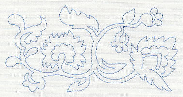 Jacobean Flower Quilting Border 1 (Single Run)