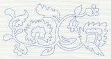 Jacobean Flower Quilting Border 1 (Single Run)