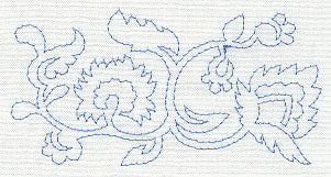 Jacobean Flower Quilting Border 1 (Single Run)