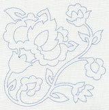 Jacobean Flower Quilting Square 2 (Single Run)
