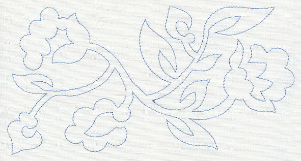 Jacobean Flower Quilting Border 2 (Single Run)