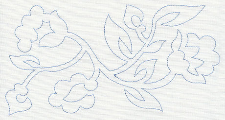 Jacobean Flower Quilting Border 2 (Single Run)