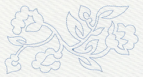 Jacobean Flower Quilting Border 2 (Single Run)