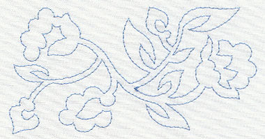 Jacobean Flower Quilting Border 2 (Single Run)