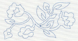 Jacobean Flower Quilting Border 2 (Single Run)