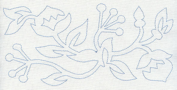 Jacobean Flower Quilting Border 2 (Single Run)