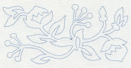 Jacobean Flower Quilting Border 2 (Single Run)