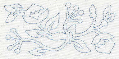 Jacobean Flower Quilting Border 2 (Single Run)