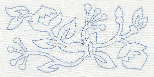 Jacobean Flower Quilting Border 2 (Single Run)