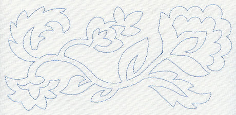 Jacobean Flower Quilting Border 3 (Single Run)