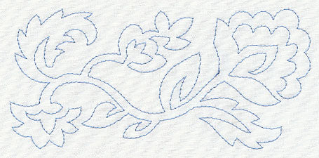 Jacobean Flower Quilting Border 3 (Single Run)