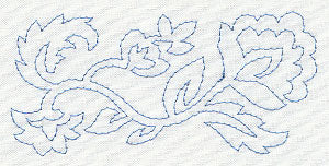 Jacobean Flower Quilting Border 3 (Single Run)