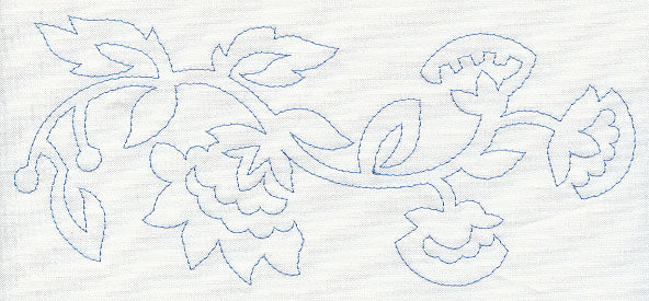 Jacobean Flower Quilting Border 4 (Single Run)