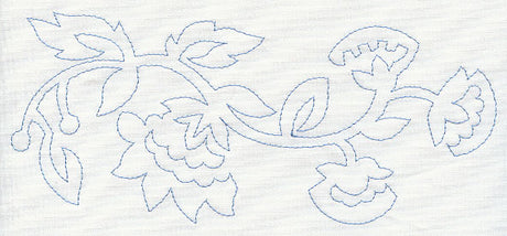 Jacobean Flower Quilting Border 4 (Single Run)
