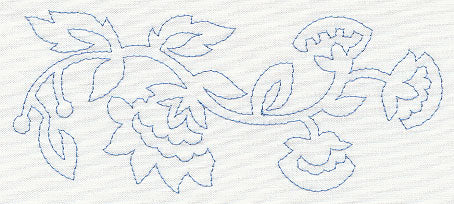 Jacobean Flower Quilting Border 4 (Single Run)