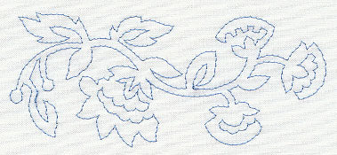 Jacobean Flower Quilting Border 4 (Single Run)
