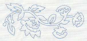 Jacobean Flower Quilting Border 4 (Single Run)