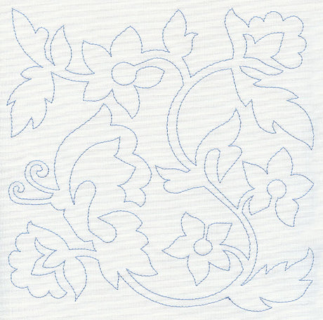 Jacobean Butterfly Quilting Square 2 (Single Run)