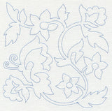 Jacobean Butterfly Quilting Square 2 (Single Run)