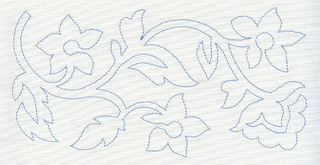 Jacobean Flower Quilting Border 5 (Single Run)