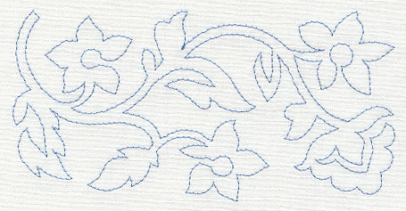 Jacobean Flower Quilting Border 5 (Single Run)