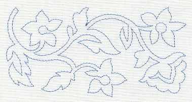 Jacobean Flower Quilting Border 5 (Single Run)
