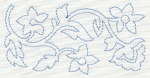 Jacobean Flower Quilting Border 5 (Single Run)